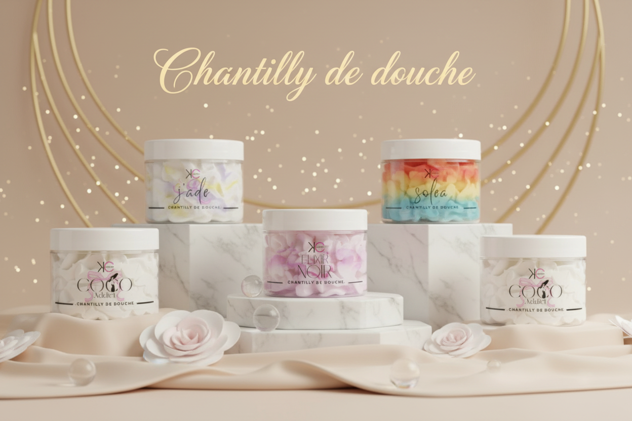 Chantilly de douche - Photo de groupe avec couleurs authentiques