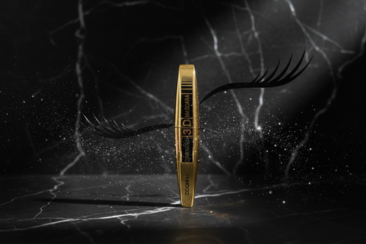 Mascara 3D noir sur fond élégant